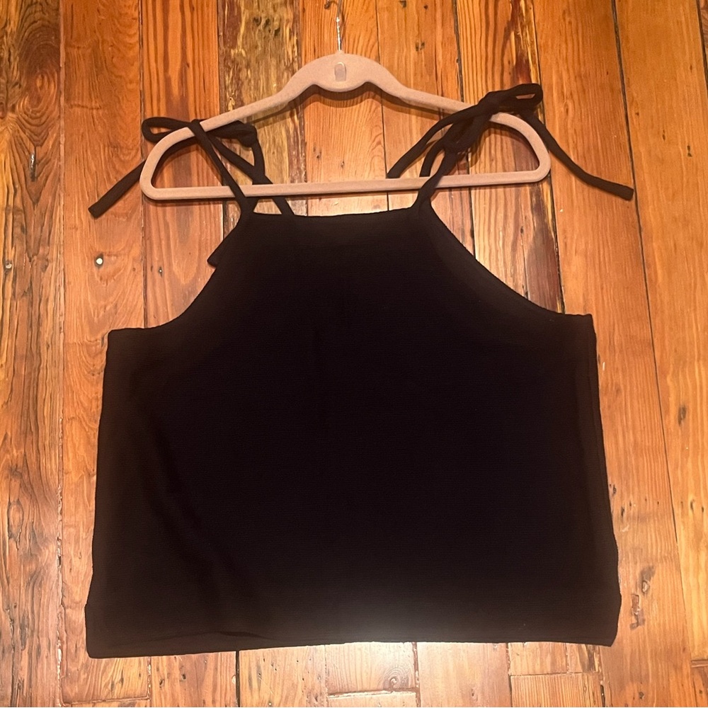 XL madewell cute black tie summer top NWT